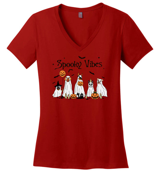 Dogs Spooky Vibes V-necks