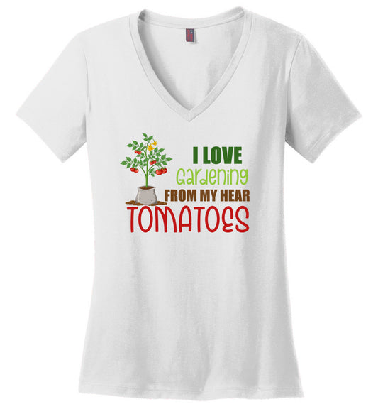 I Love Gardening From My Head Tomatoes V-Neck