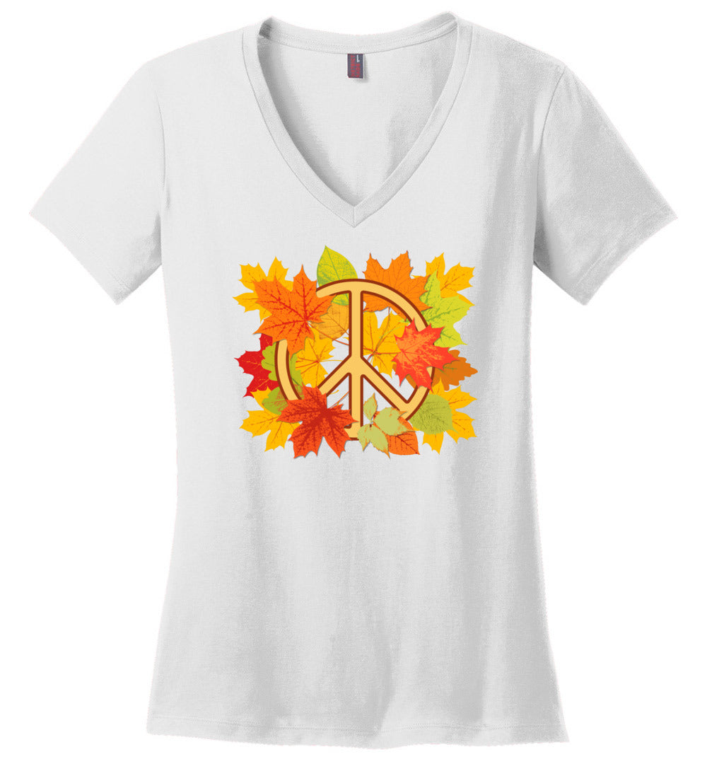 Autumn Colorful Foliage V-necks