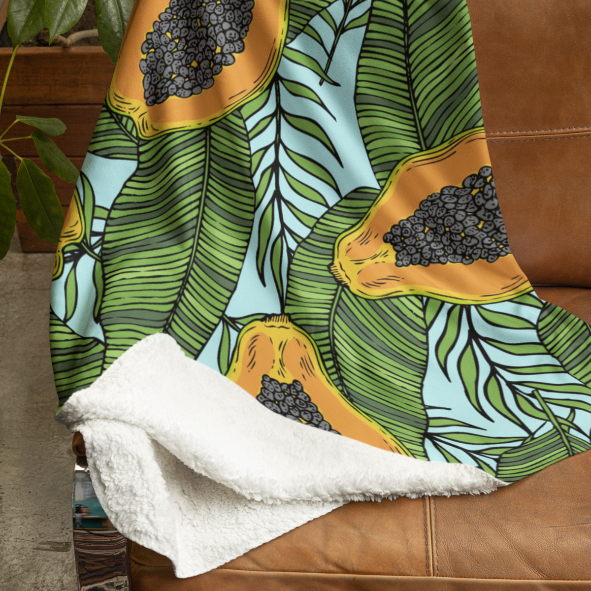 Papaya Fleece Blanket