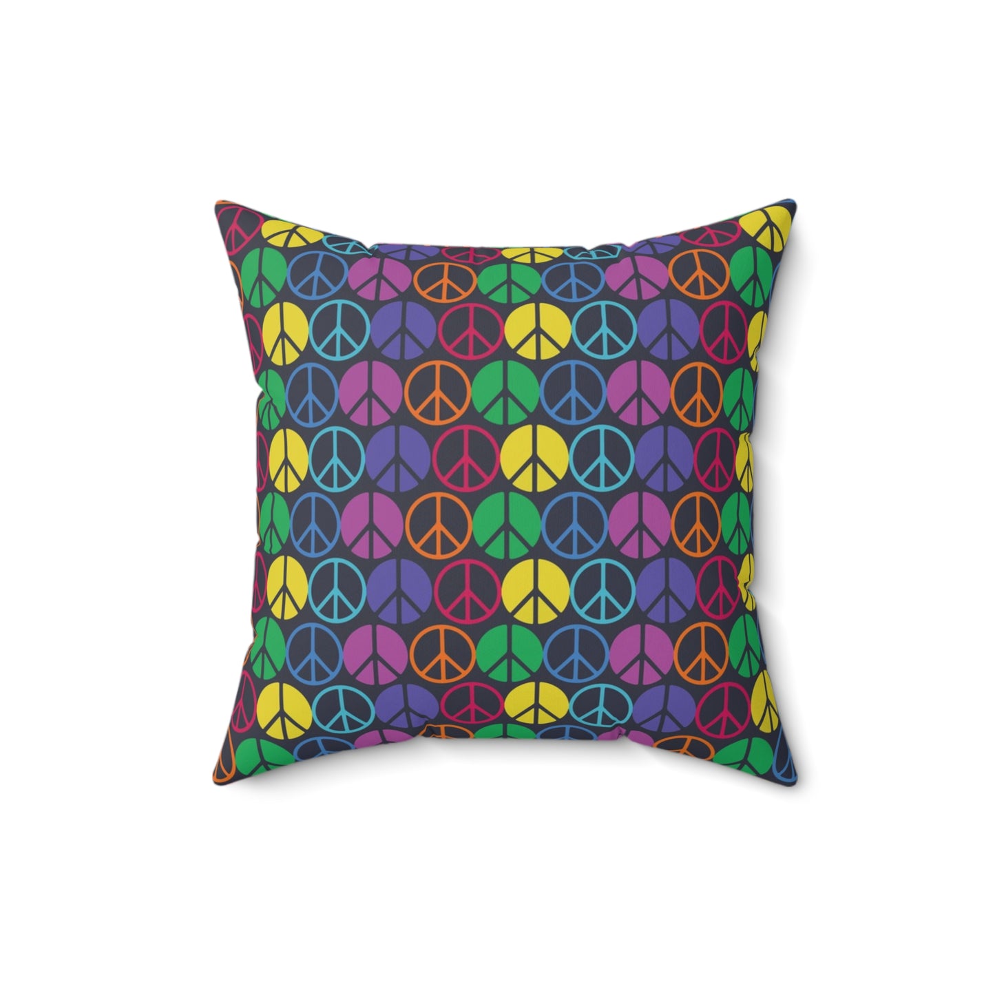 Peace Signs Spun Polyester Square Pillow