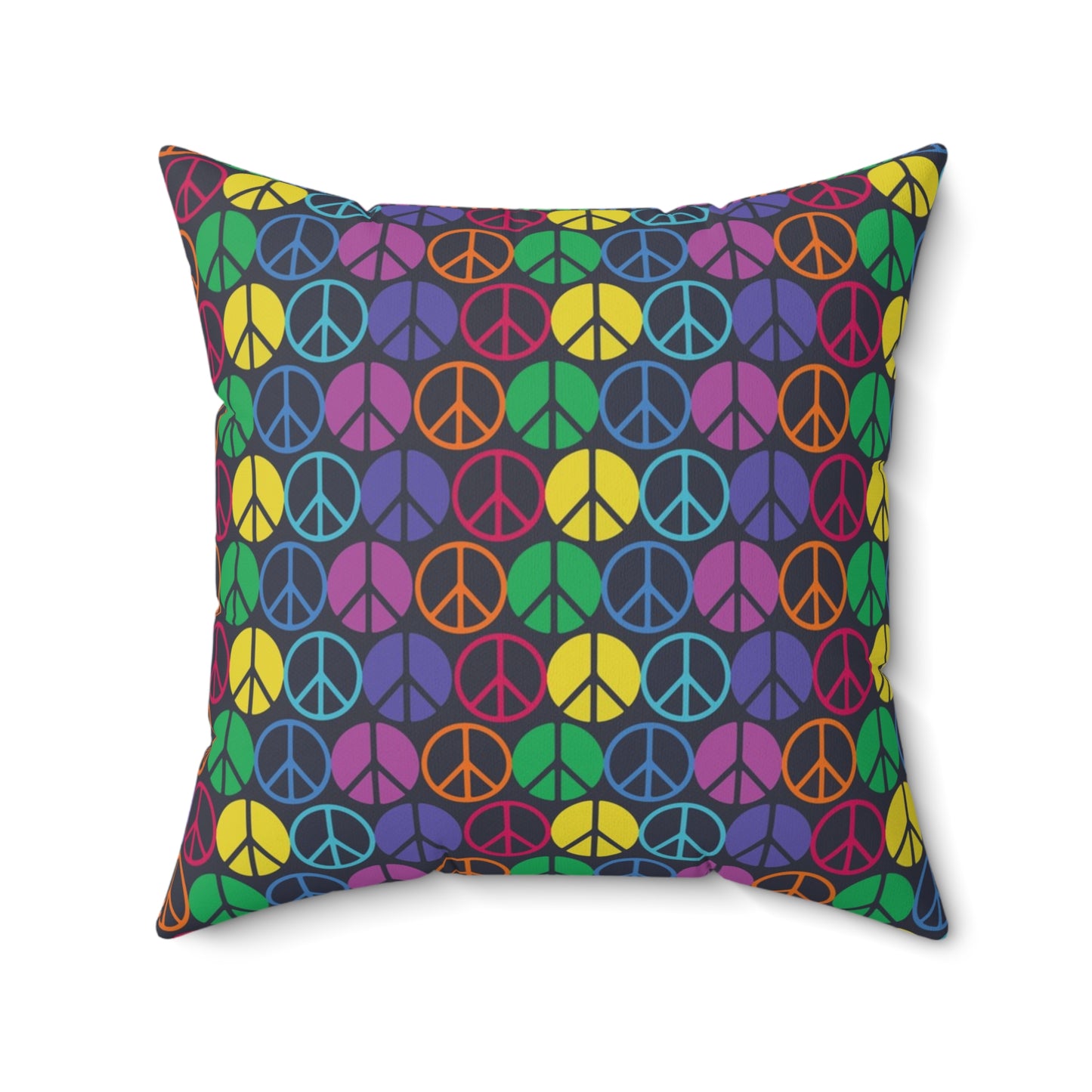 Peace Signs Spun Polyester Square Pillow