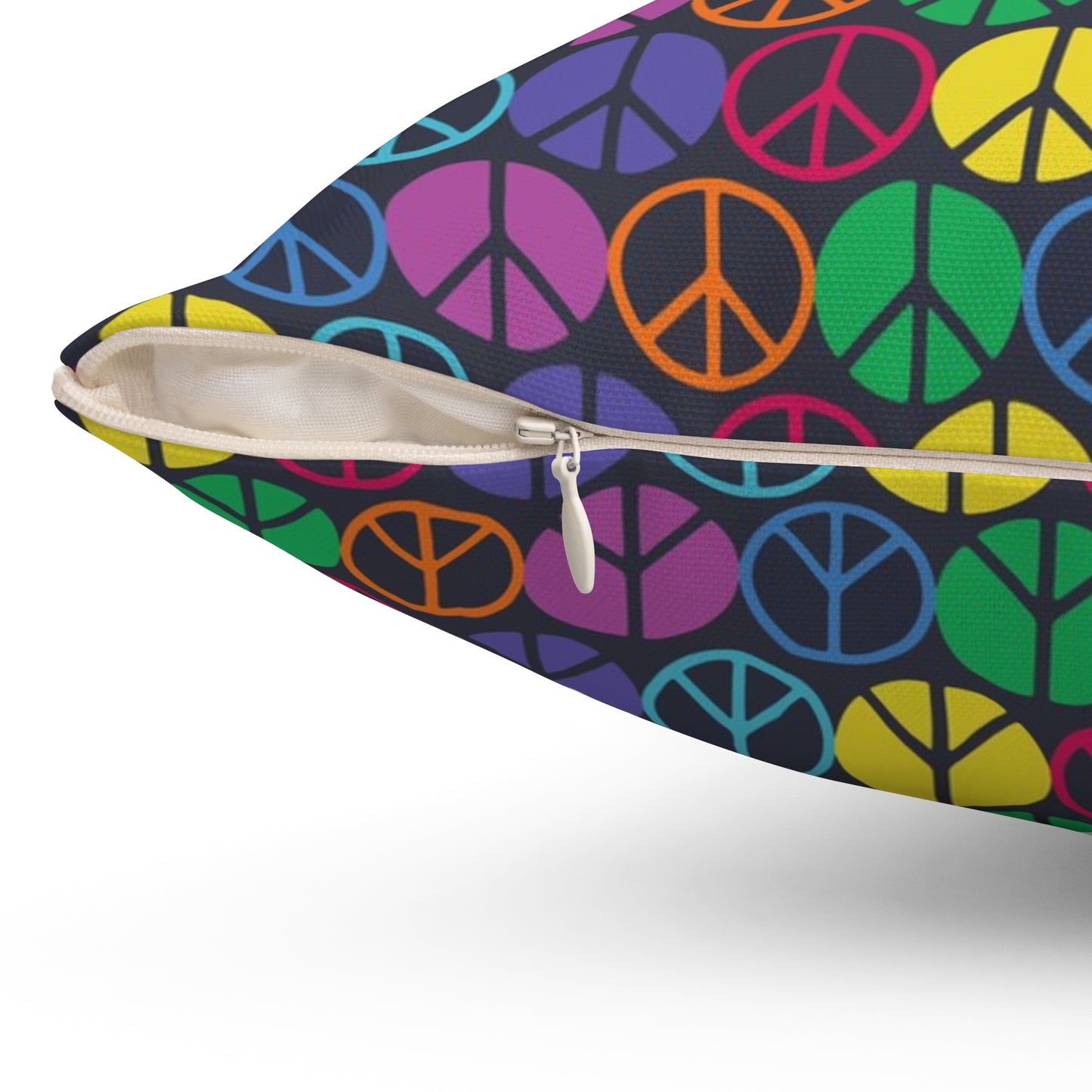 Peace Signs Spun Polyester Square Pillow