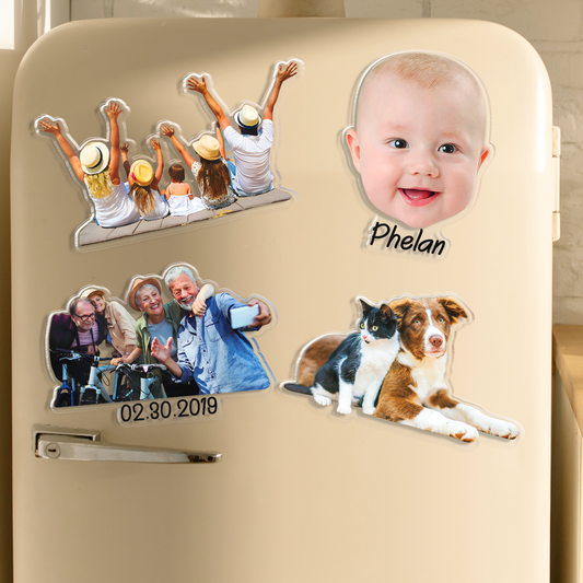 Acrylic Magnet Sticker – Custom Cut Photo Memory Gift