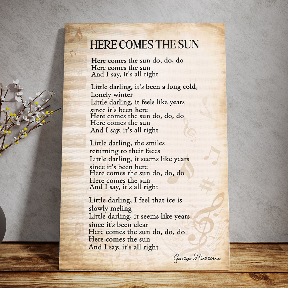 Personalized Song Lyrics Canvas