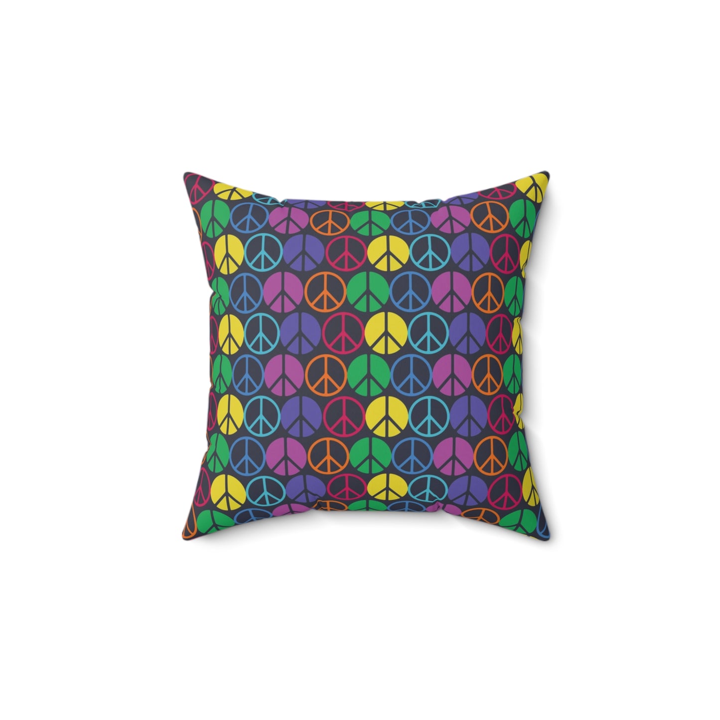 Peace Signs Spun Polyester Square Pillow