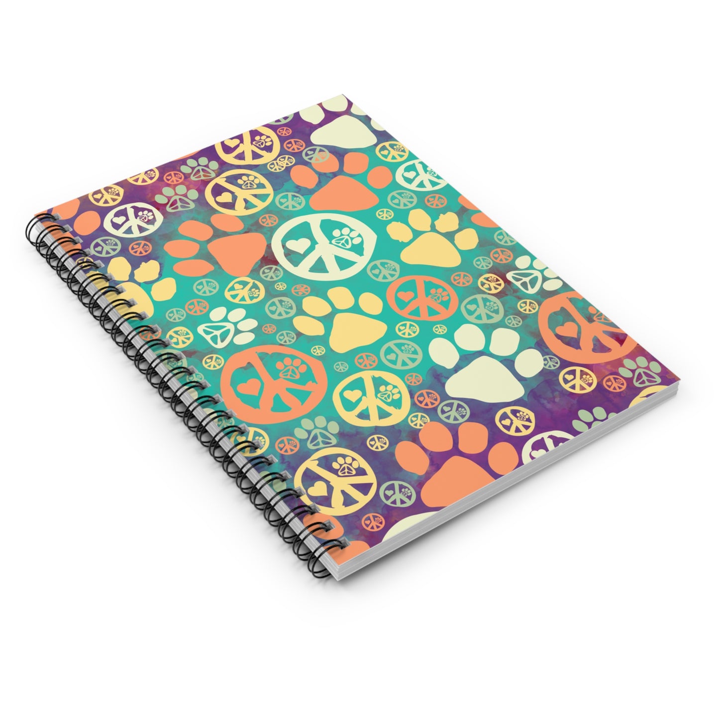 Peace Love Paws - Spiral Notebook - Ruled Line