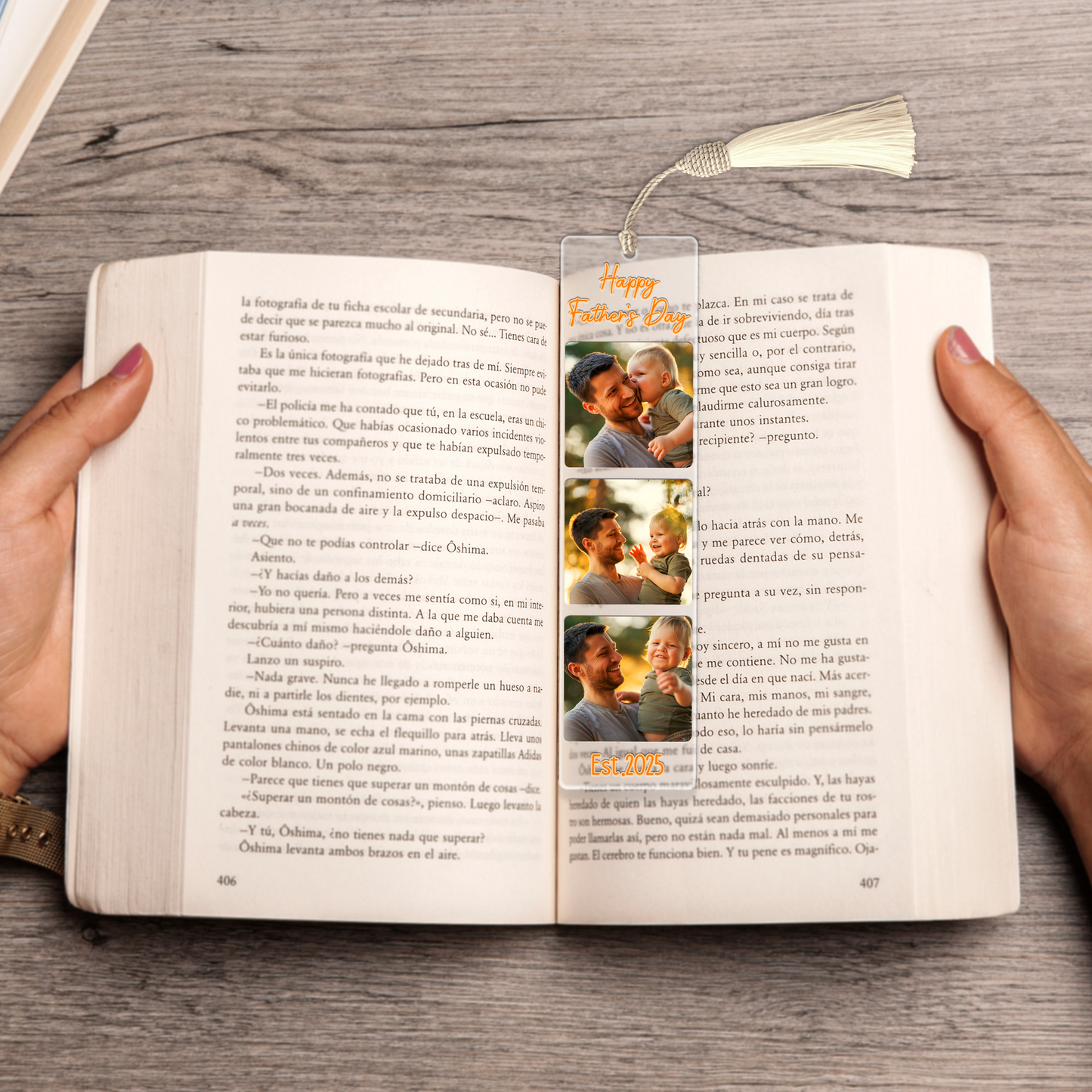 Personalized Father's Day Photo Bookmark