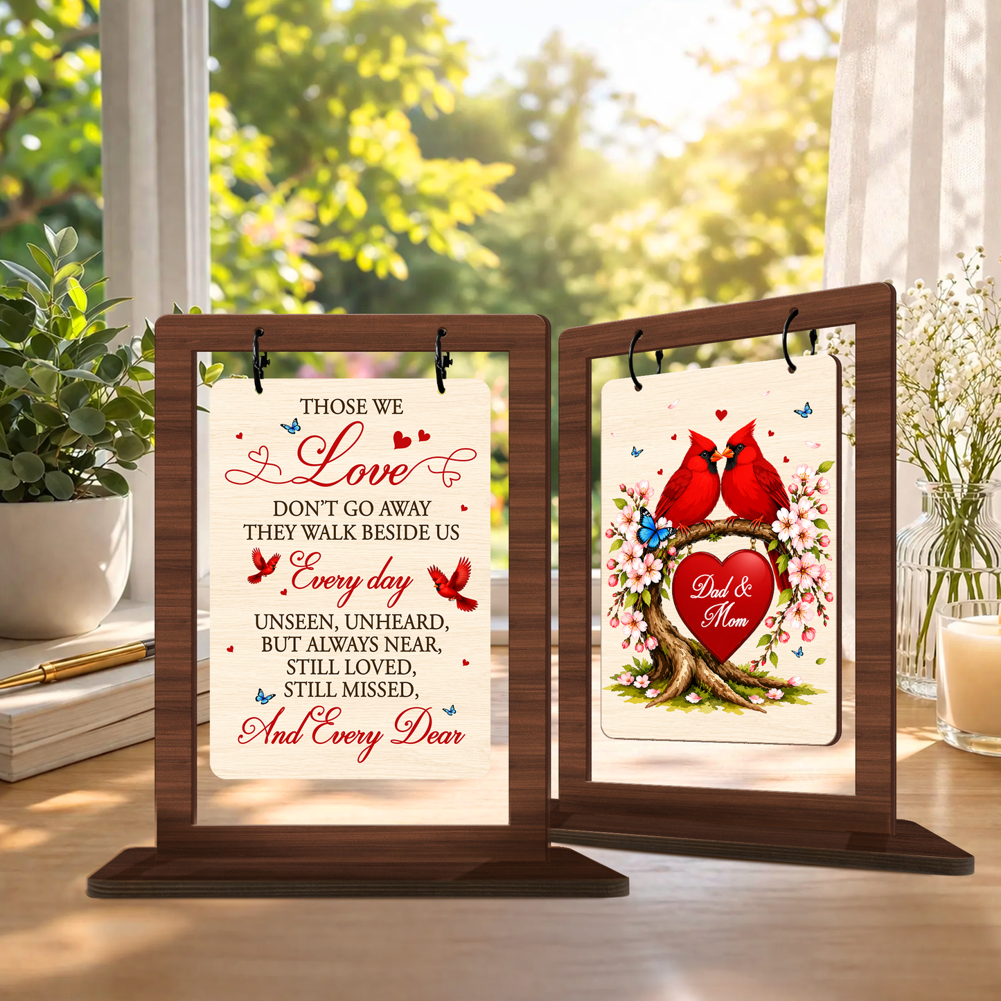Memorial Gifts for Loss of Father Mother Red Cardinal Memorial Bereavement