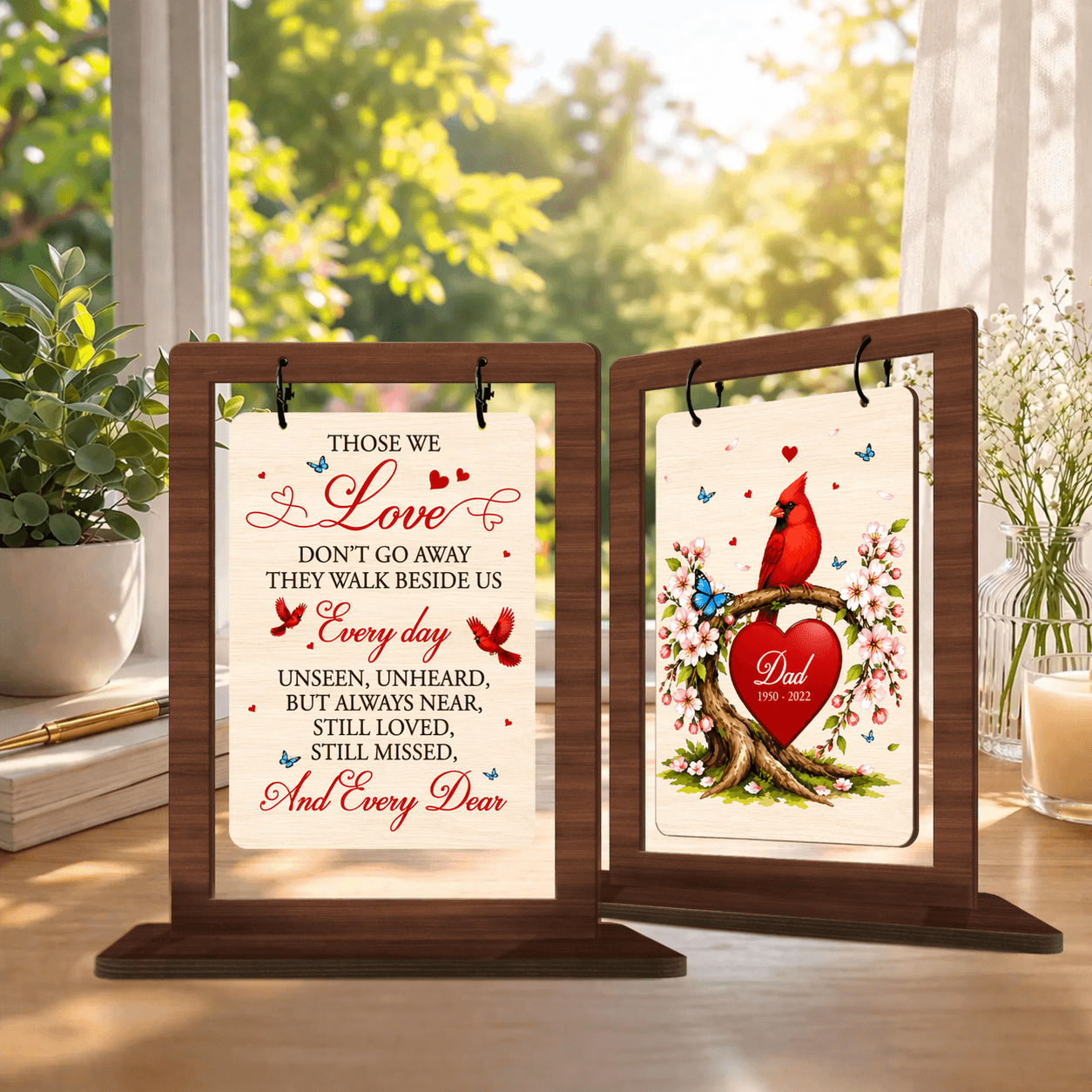 Memorial Gifts for Loss of Father Mother Red Cardinal Memorial Bereavement