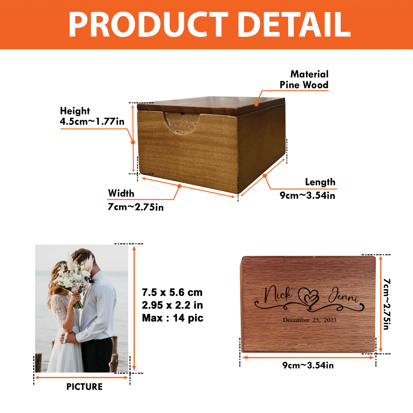 Custom Wooden Photo Box