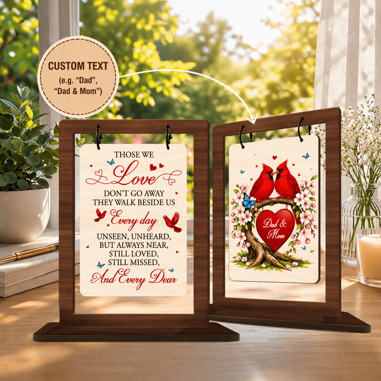 Memorial Gifts for Loss of Father Mother Red Cardinal Memorial Bereavement
