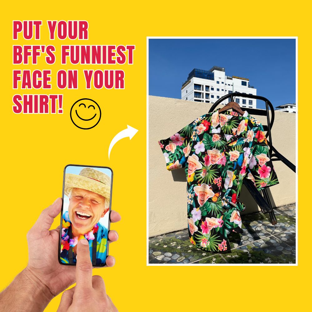 Custom Faces Regular Fit Hawaiian Shirt