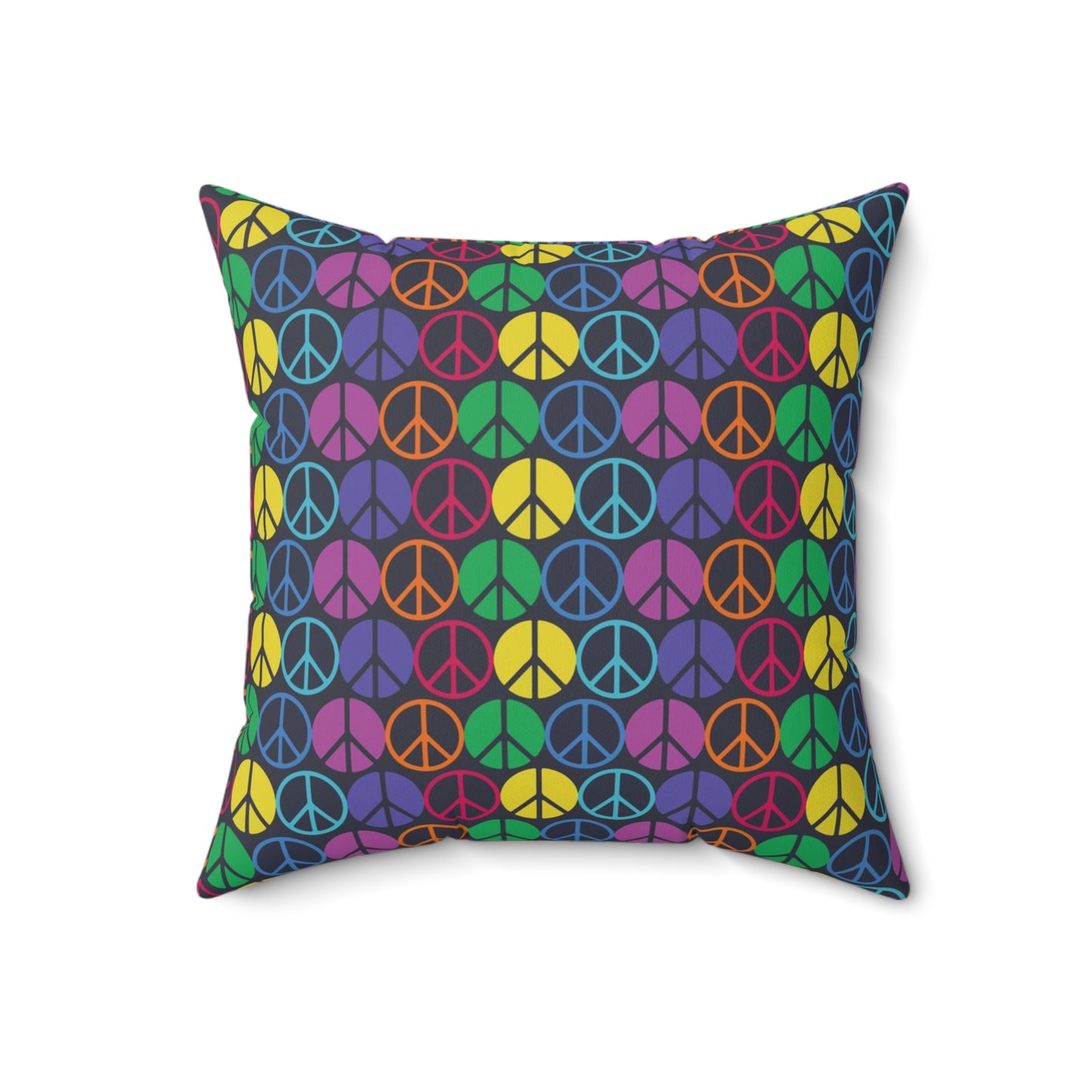 Peace Signs Spun Polyester Square Pillow