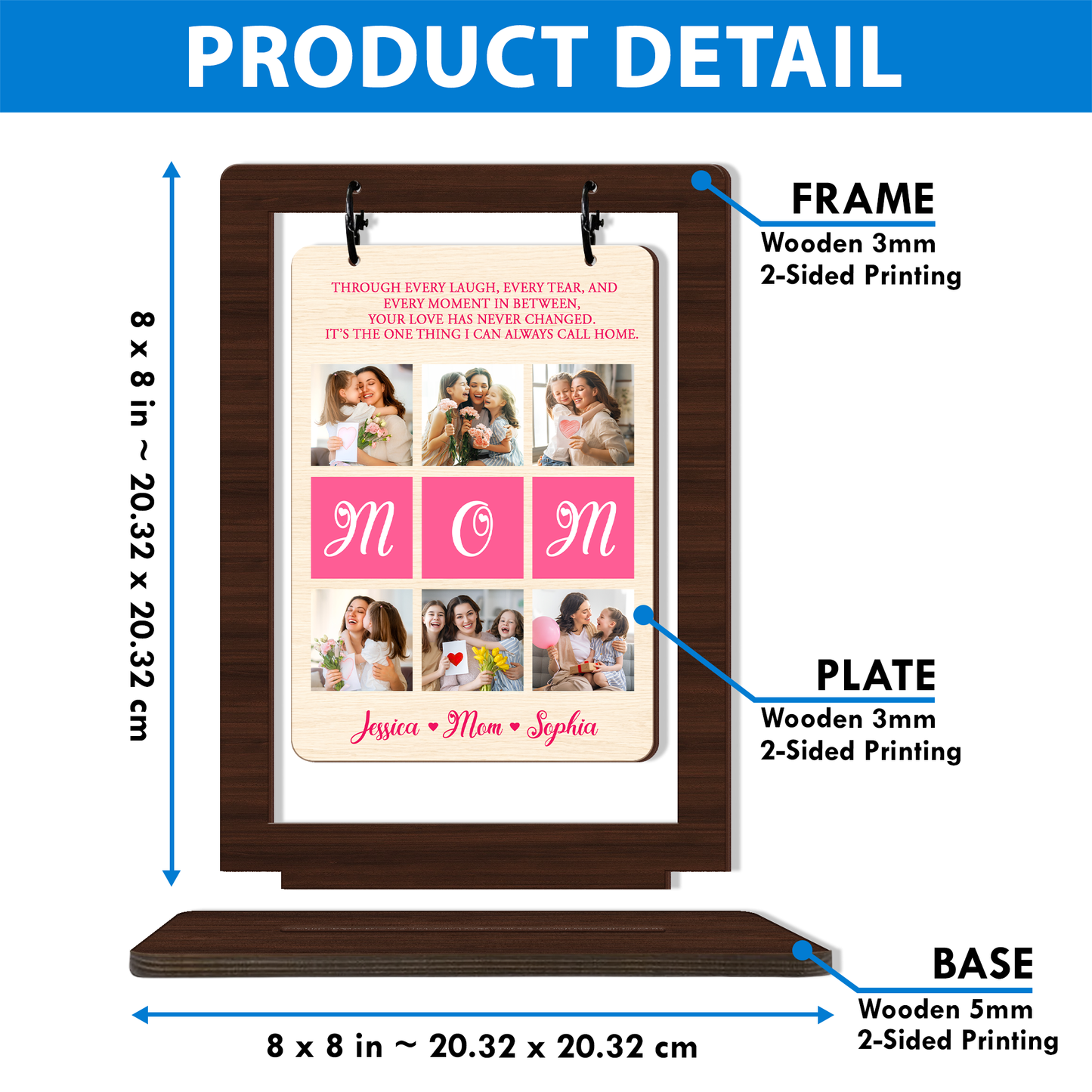 Personalized Mom Photo Frame Mother's Day Gift