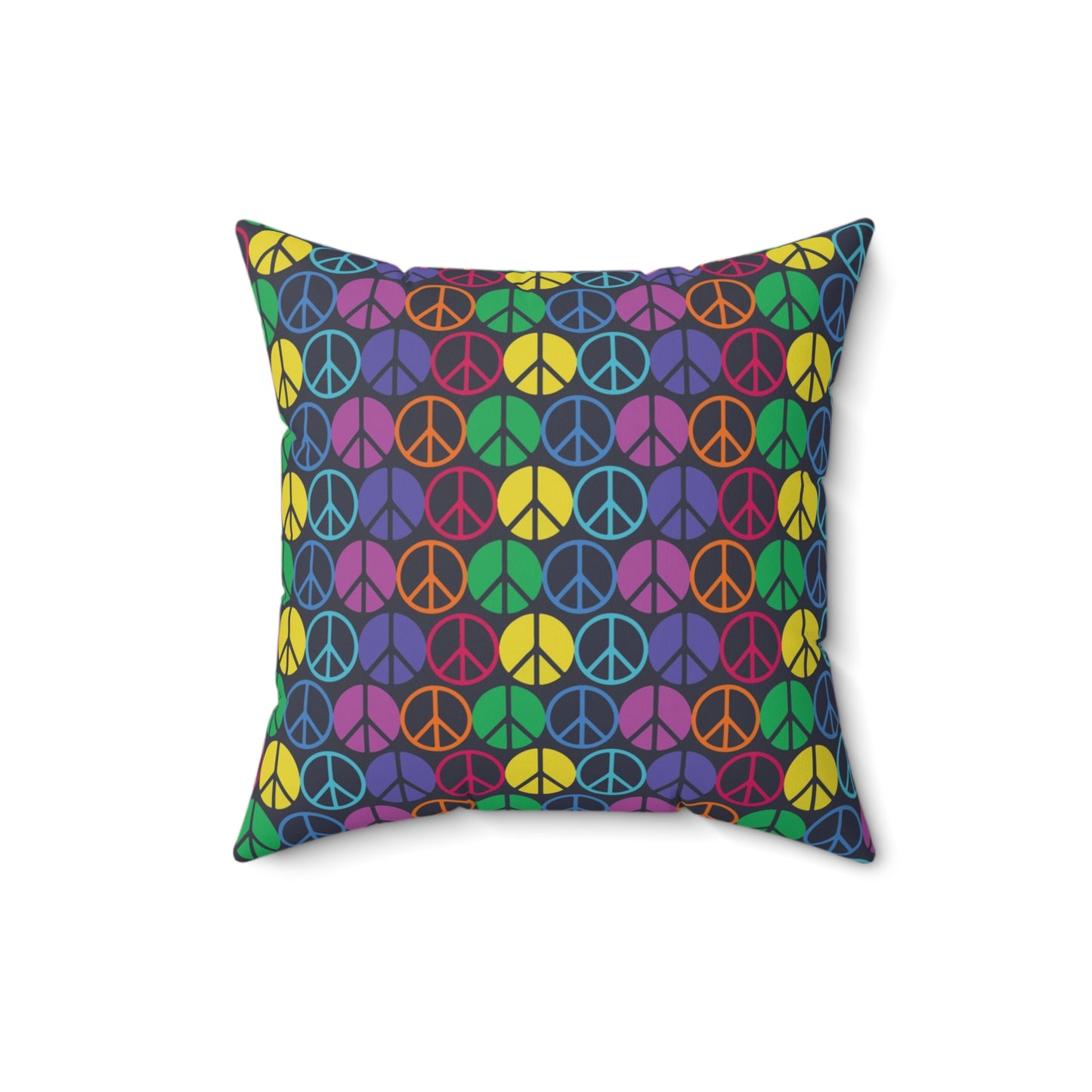 Peace Signs Spun Polyester Square Pillow