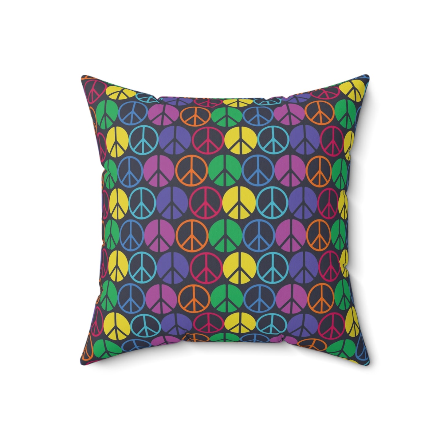 Peace Signs Spun Polyester Square Pillow