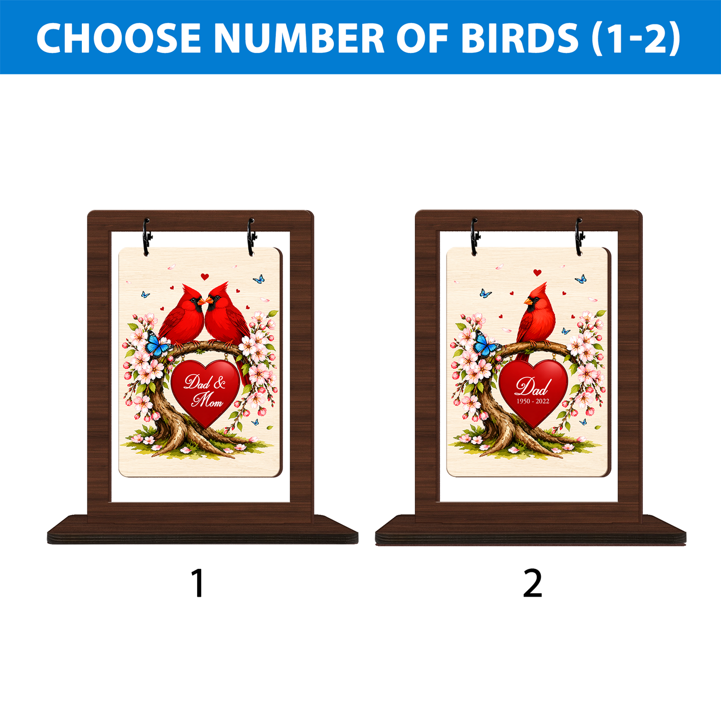 Memorial Gifts for Loss of Father Mother Red Cardinal Memorial Bereavement