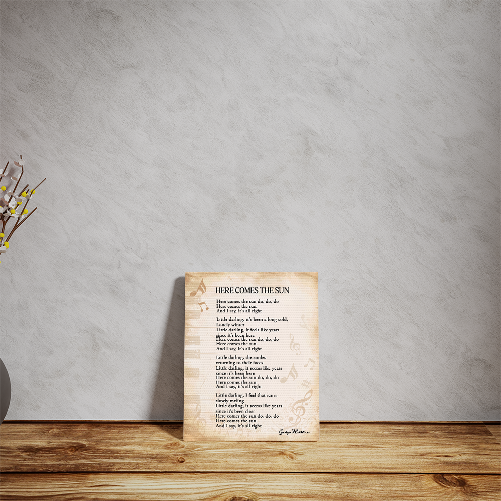 Personalized Song Lyrics Canvas