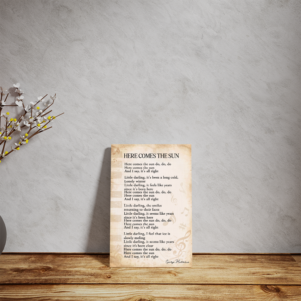 Personalized Song Lyrics Canvas