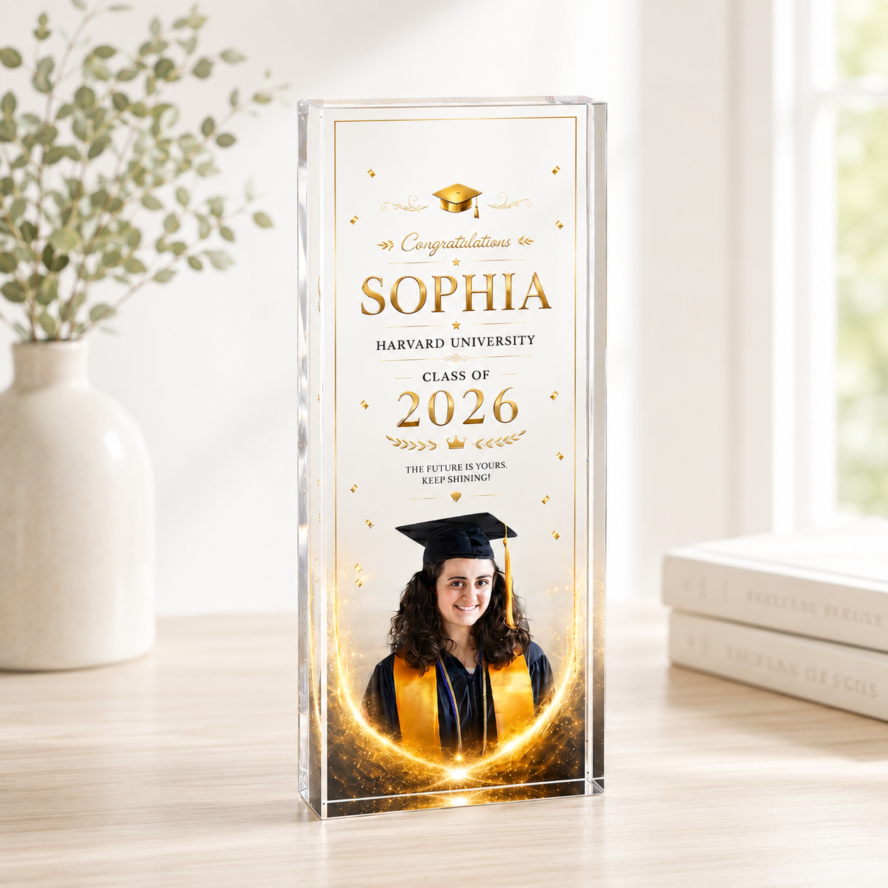 Custom Photo Acrylic Block Plaque | Graduation Gift