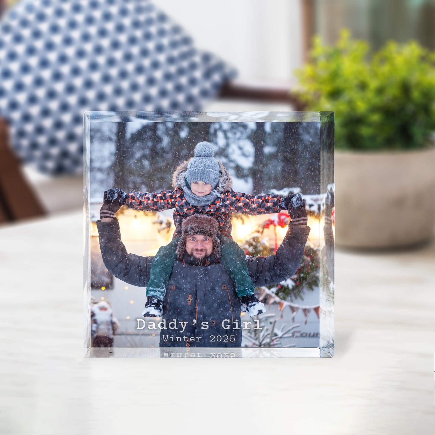 Custom Photo Acrylic Plaque with Text – Freestanding Personalized Gift