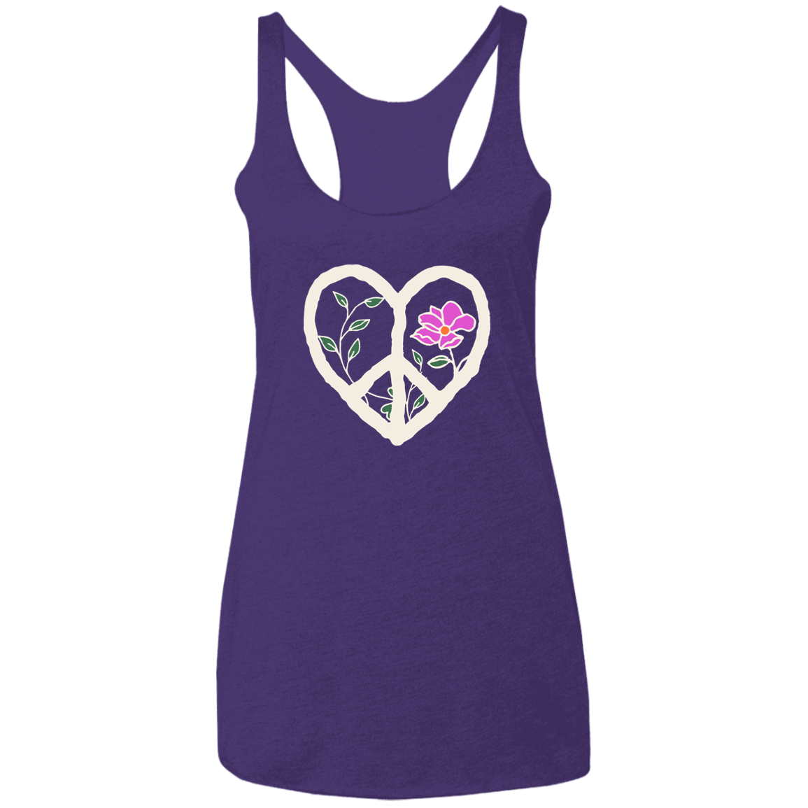 Peaceful Heart Ladies' Triblend Racerback Tank