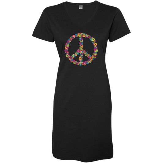 Floral Peace Sign Ladies' V-Neck Cover-Up