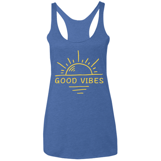 Good Vibes Sunshine Ladies' Triblend Racerback Tank