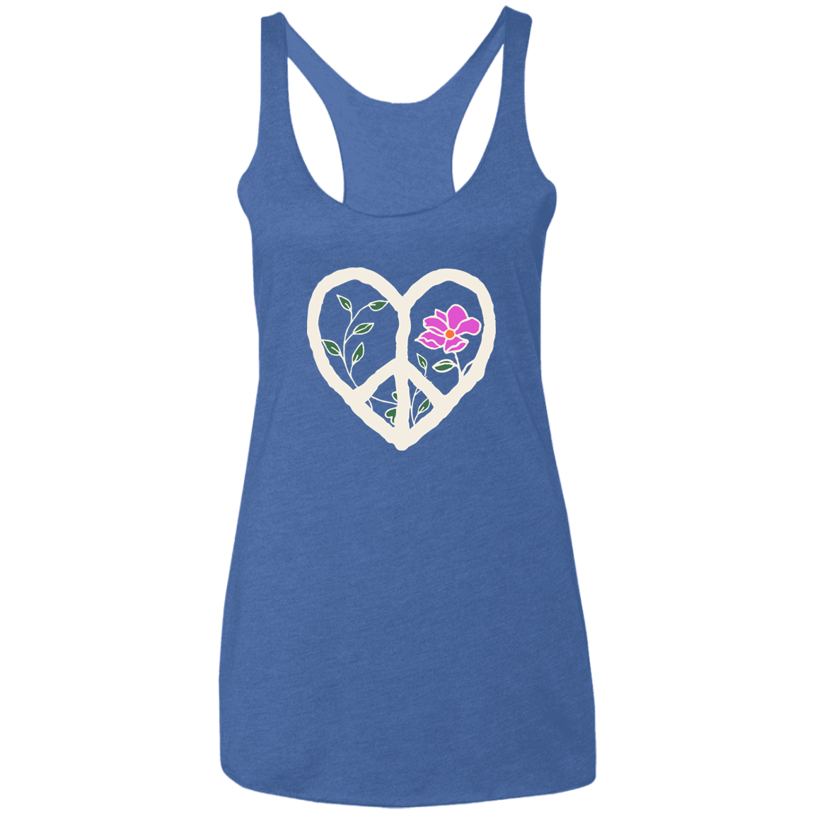 Peaceful Heart Ladies' Triblend Racerback Tank