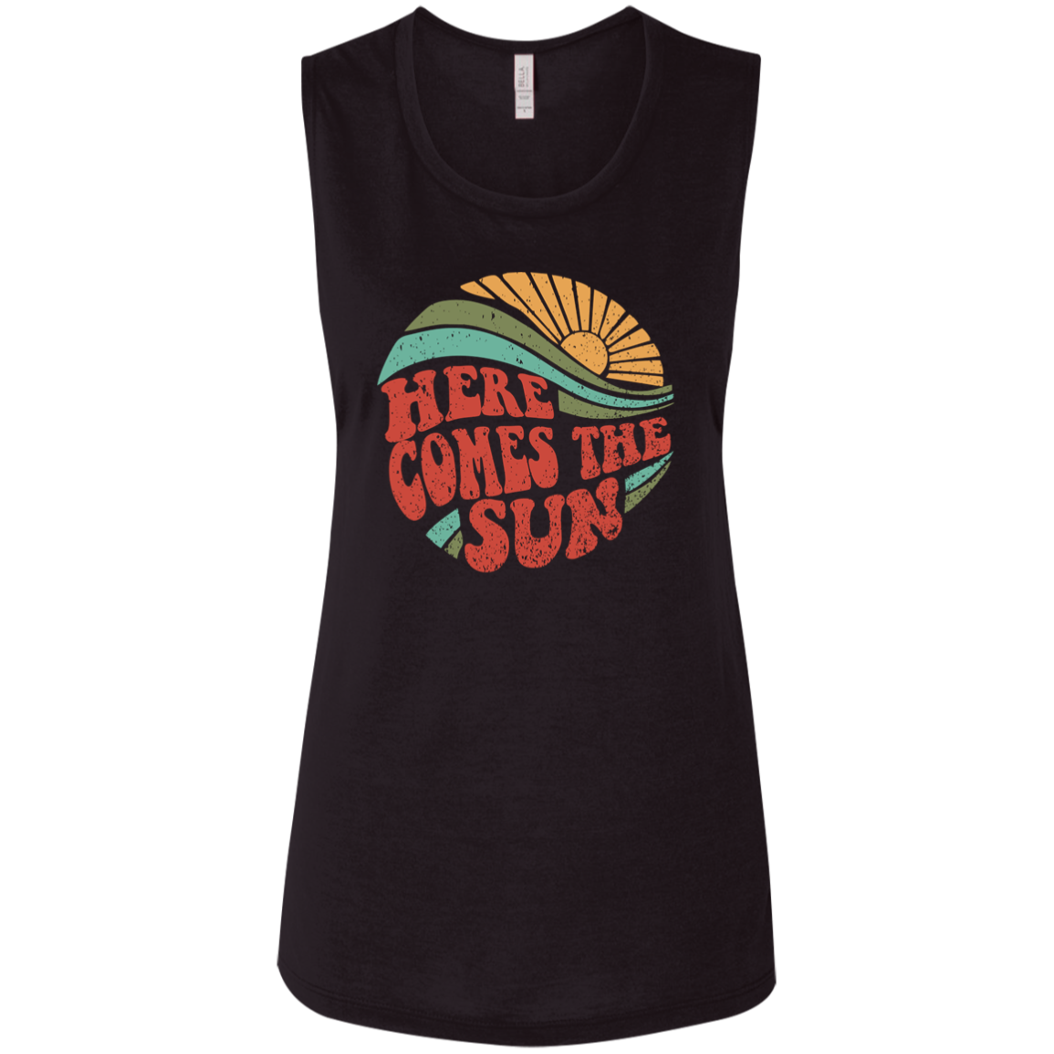 Here Comes The Sun - Ladies' Flowy Muscle Tank