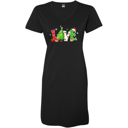 Holiday Love Ladies' V-Neck Fine Jersey Cover-Up