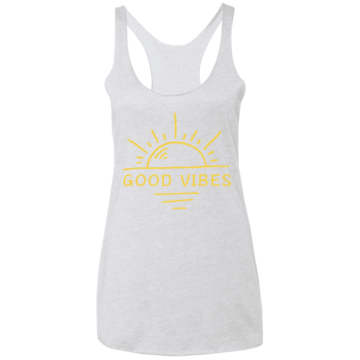 Good Vibes Sunshine Ladies' Triblend Racerback Tank