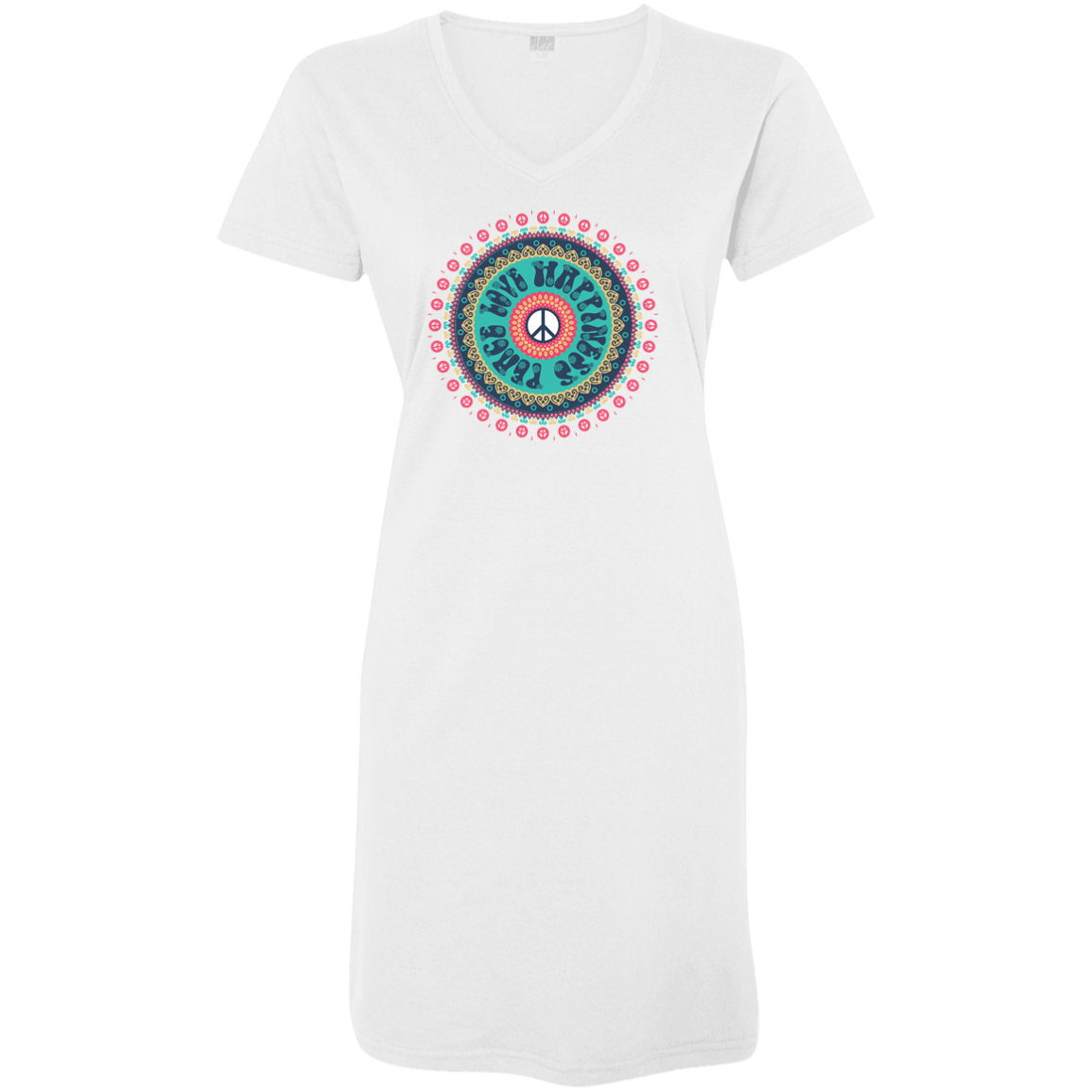 Peace Love Happiness Ladies' V-Neck Cover-Up