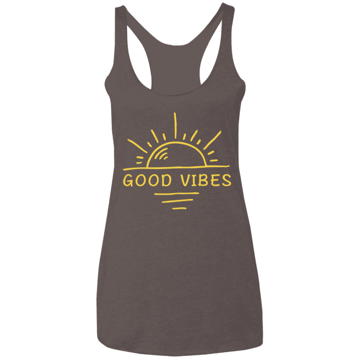 Good Vibes Sunshine Ladies' Triblend Racerback Tank