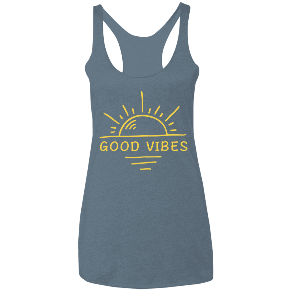 Good Vibes Sunshine Ladies' Triblend Racerback Tank