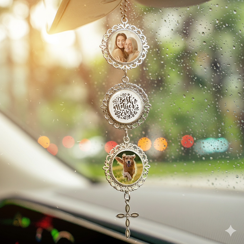 Personalized Photo Car Charm