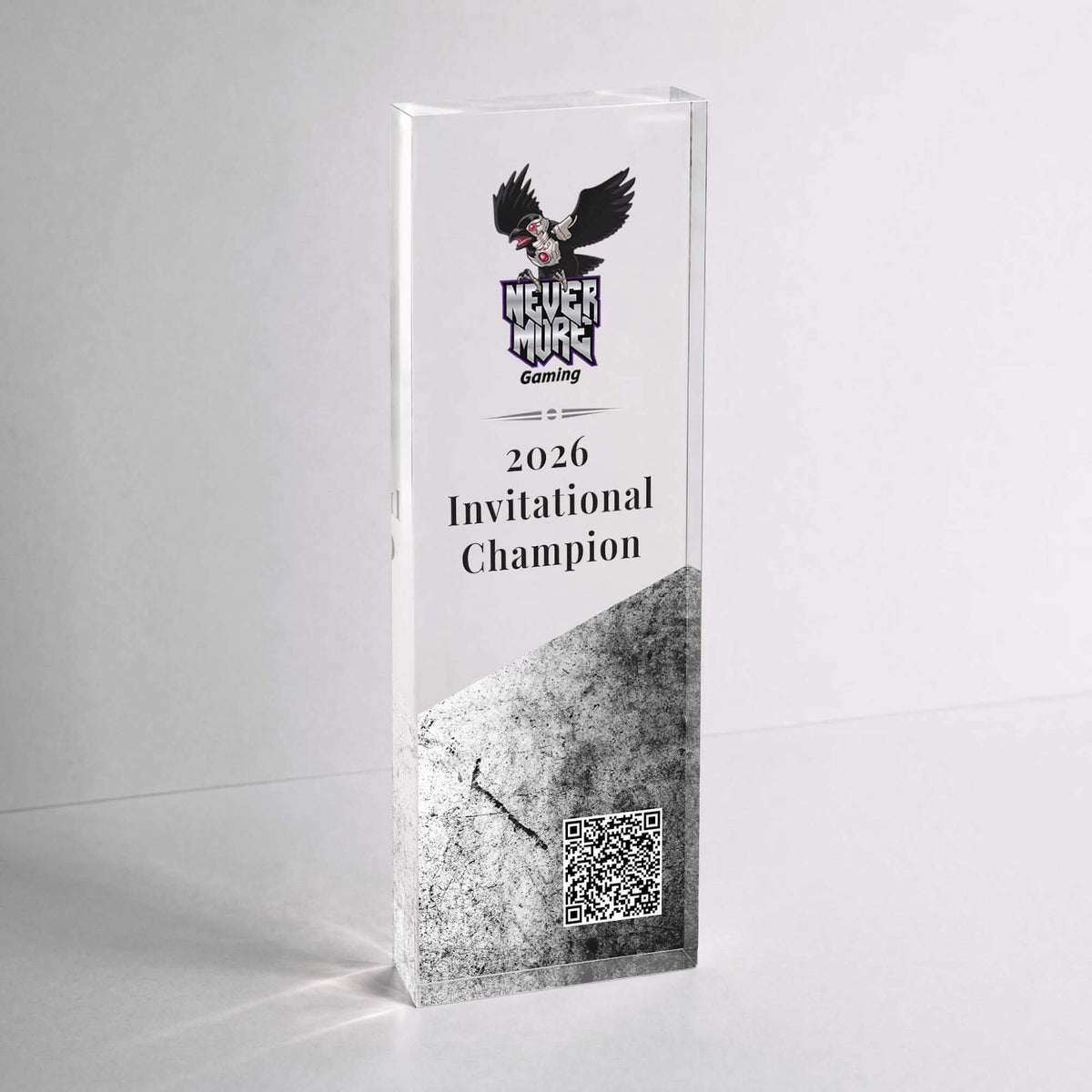 Personalized Clear Acrylic Award Plaque with Custom Base Design | Corporate Trophy