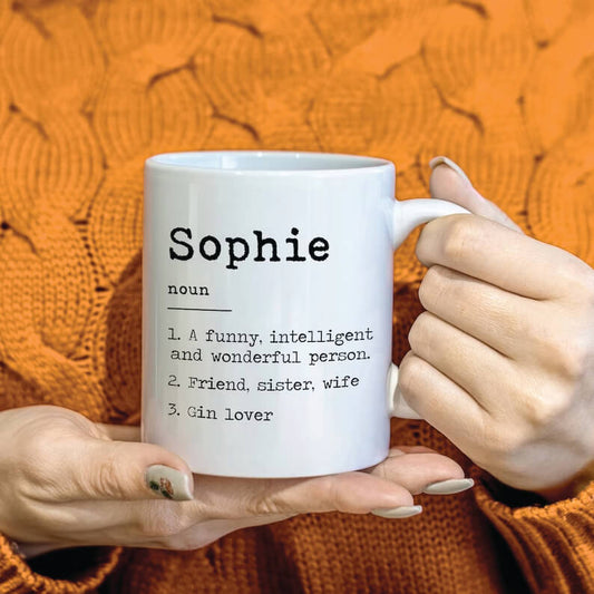 Personalised Name Dictionary Definition mug