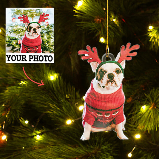 Personalized Double-Sided Acrylic Ornament - Christmas Gift for Friends and Family