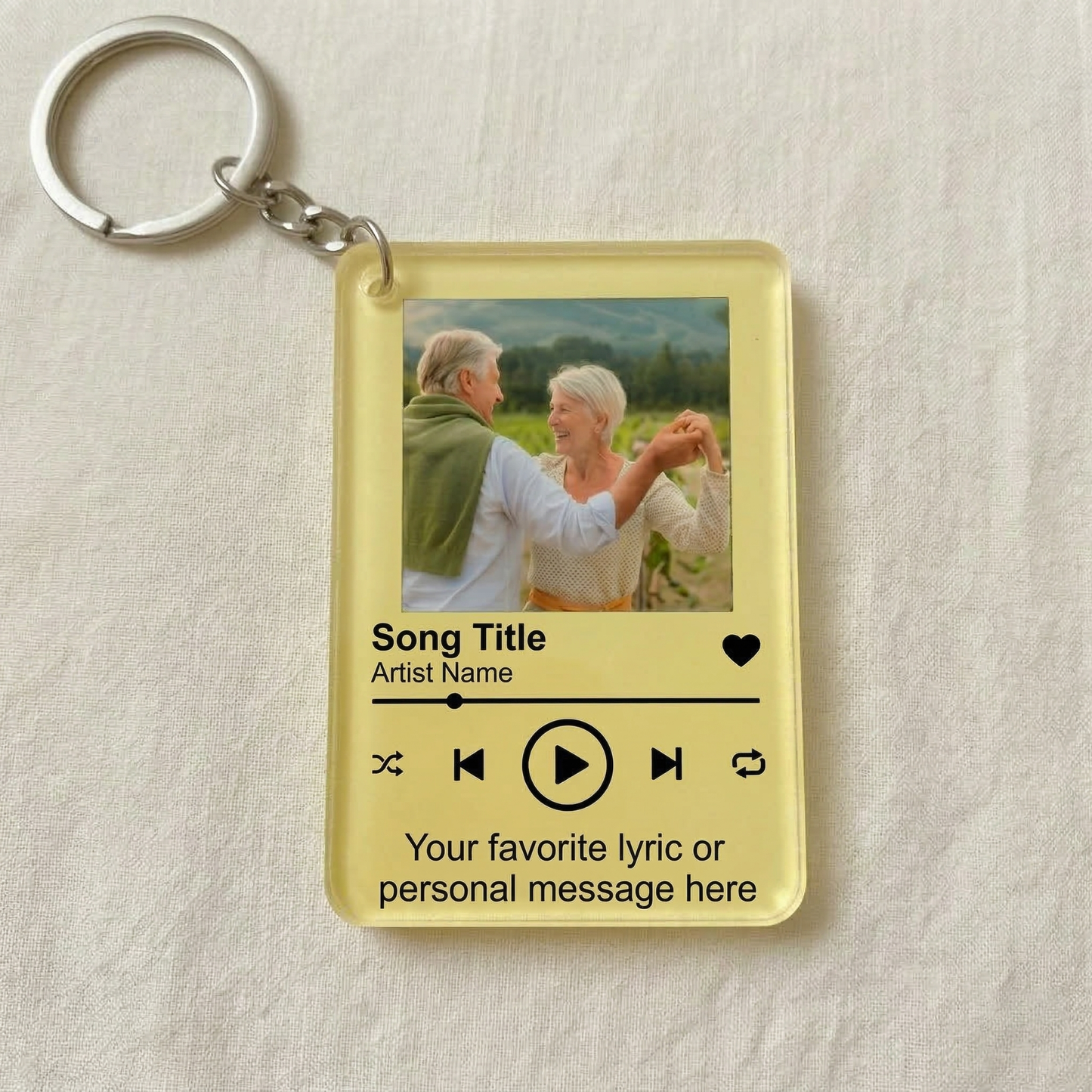 Personalized Song Photo Keychain