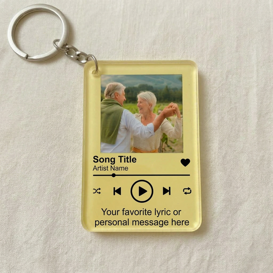 Personalized Song Photo Keychain