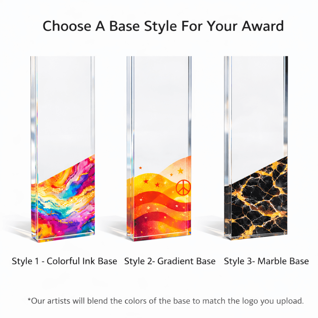 Personalized Clear Acrylic Award Plaque | Custom Corporate Trophy