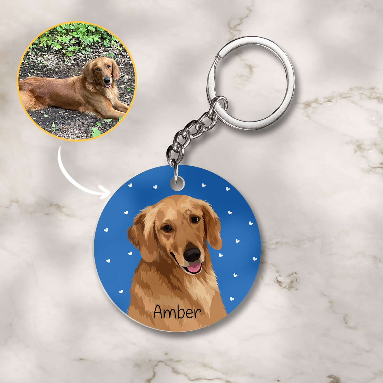 Custom Pet Keychain - Pet Lover Gift