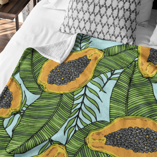 Papaya Fleece Blanket