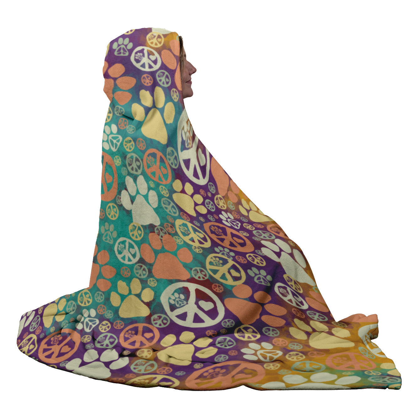 Peace Paws Hooded Blanket