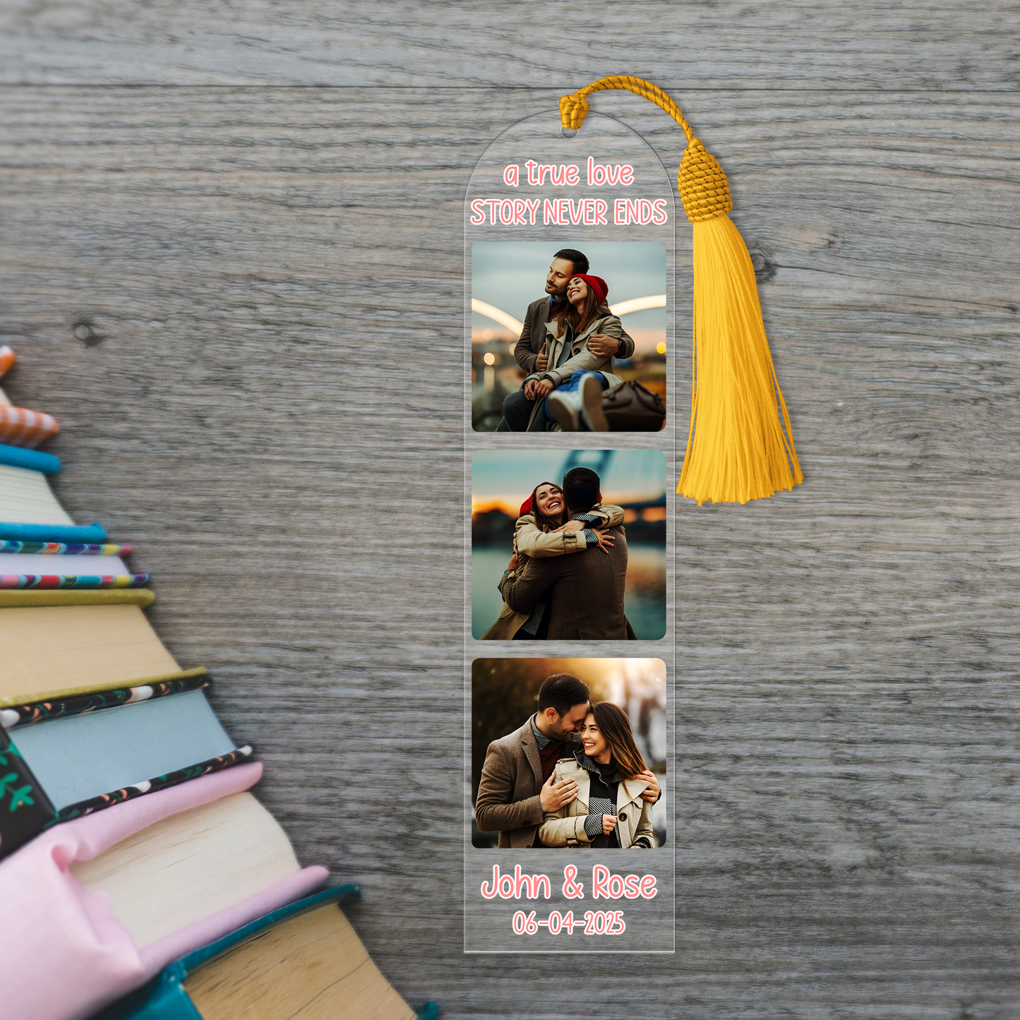 Custom Love Story Photo Bookmark