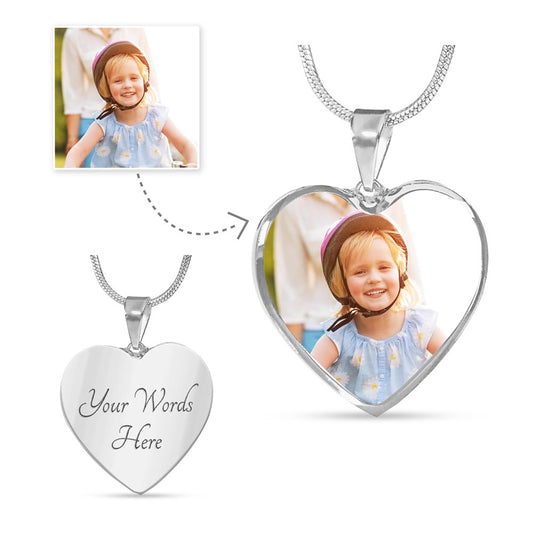 Personalized Photo Heart Necklace