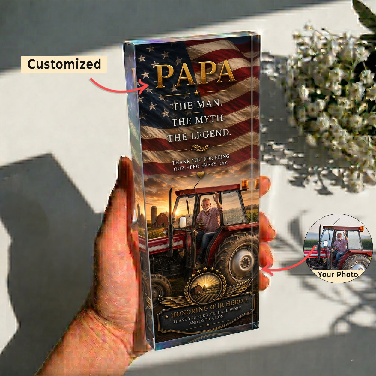 Personalized Acrylic Award Plaque for Dad or Grandpa
