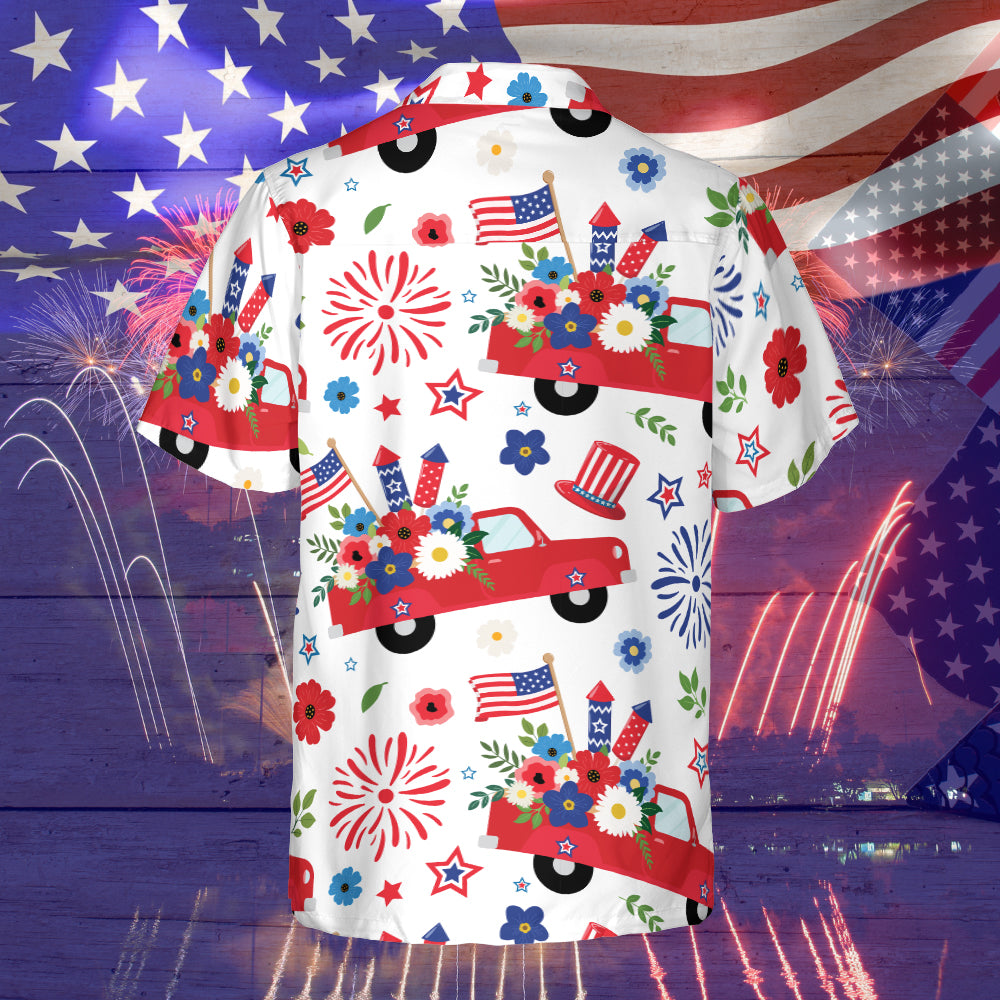 Men's Patriotic Hawaiian Shirt Patriotic Hawaiian Shirt Patriotic